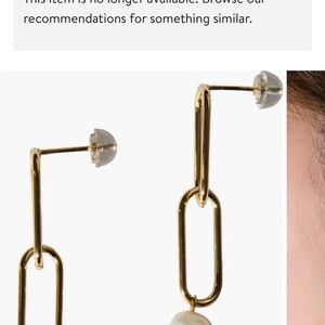 Seree Freshwater Pearls Gold Chain-Link Drop Earrings